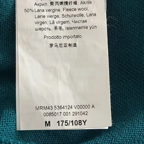 Marina Rinaldi Sport Sweater Tunic Deep Sea Green A-line Cowl Neck M US 12-14 - Picture 11 of 12